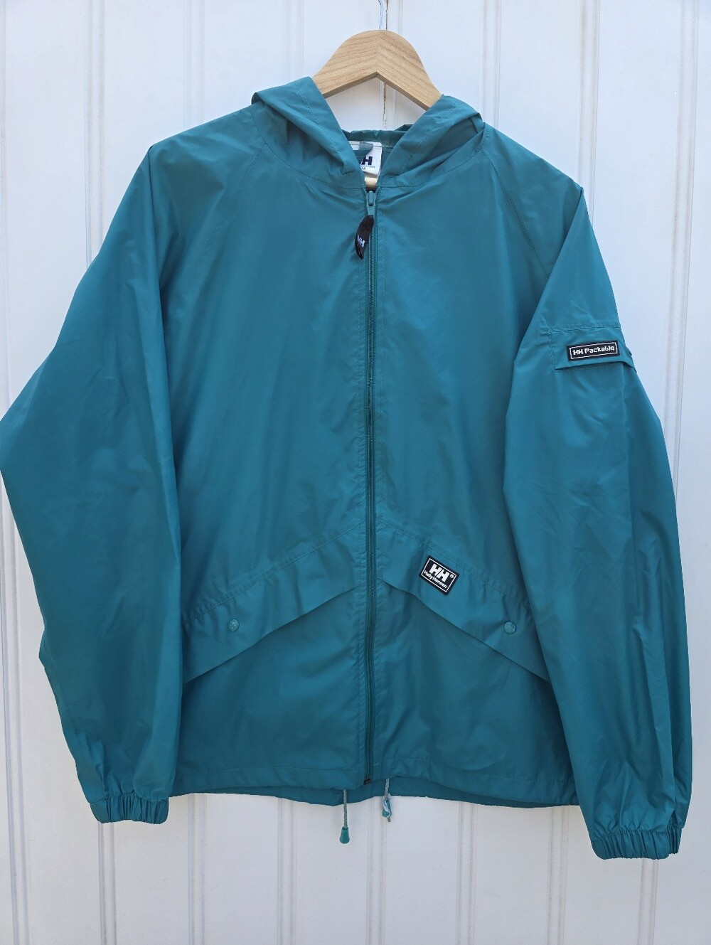Vintage Helly Hansen Lightweight Packable Waterproof Rain Jacket Medium